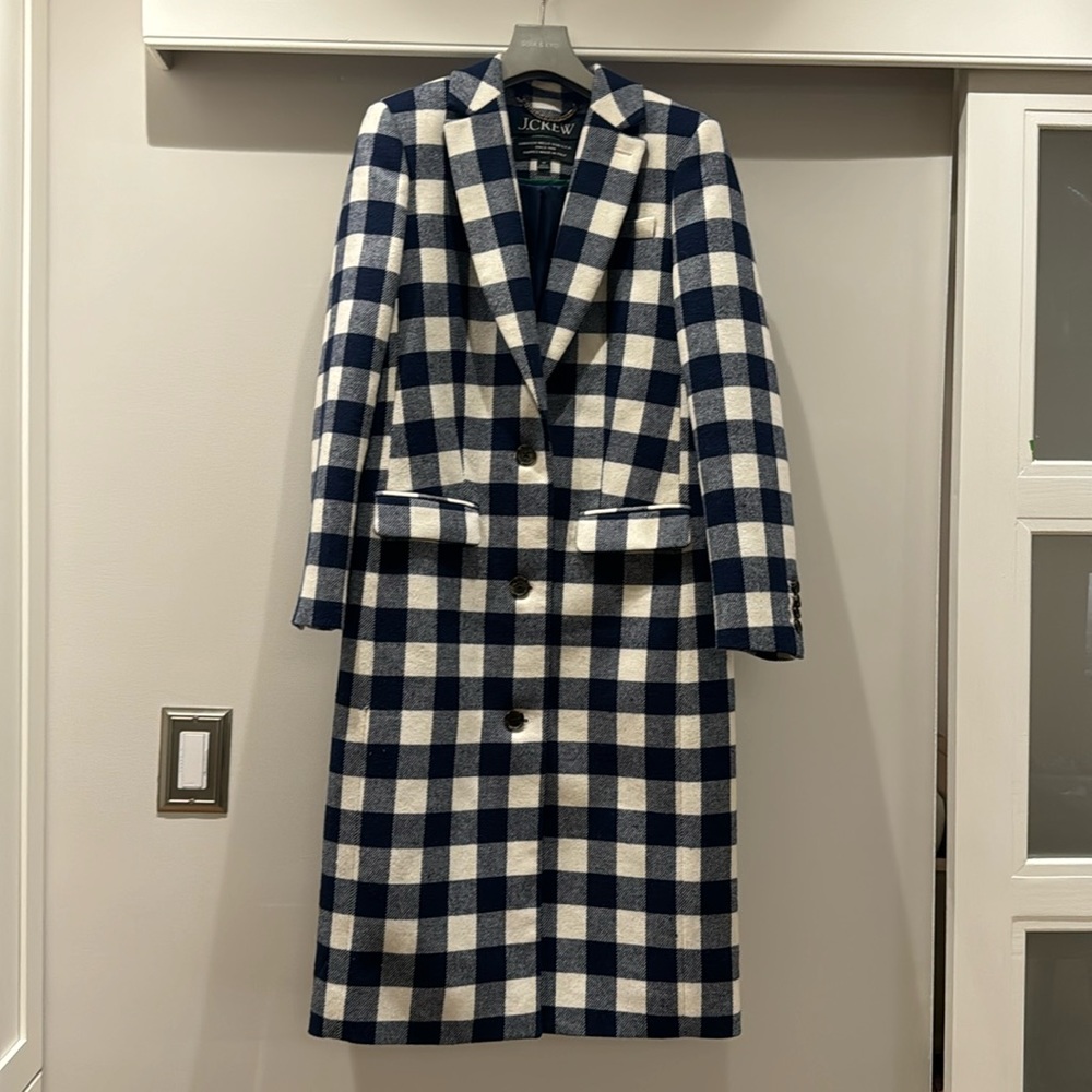 J.Crew Alfie topcoat in buffalo check Italian wool